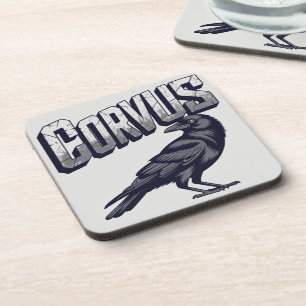 Dessous-de-verre Graphisme de mascotte Corvus Raven