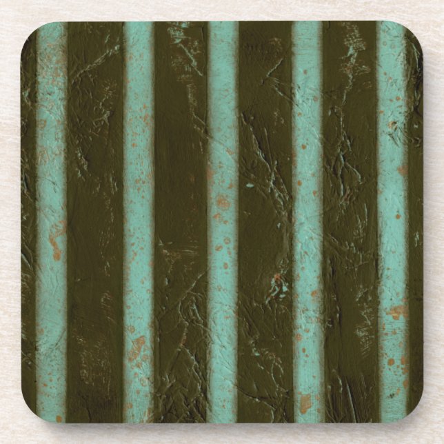 Dessous-de-verre Grate d'air turquoise contemporaine (Devant)