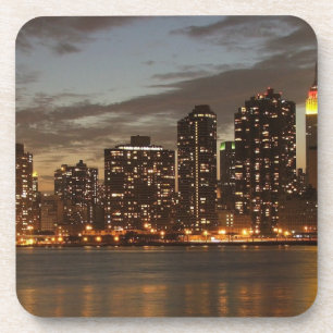 Dessous-de-verre Gratte-ciel de Manhattan la nuit