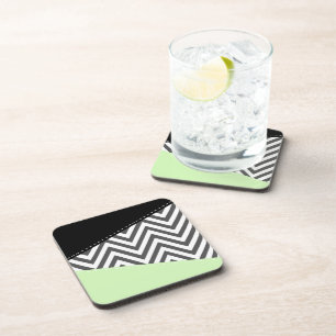 Dessous-de-verre Gray Zigzag, Gray Chevron, Zigzag Pattern, Mint