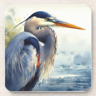 Dessous-de-verre Great Blue Heron Faune Mer Terres Humides Oiseaux