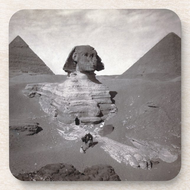 Dessous-de-verre Great Sphinx & Gizeh Pyramides Necropolis Egypte (Devant)