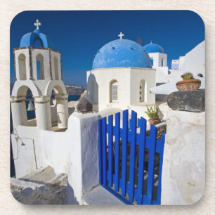 Dessous-de-verre Grèce et île grecque de Santorin ville d'Oia 3