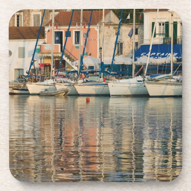 Dessous-de-verre GRÈCE, Ioniennes, KEFALONIA, Fiskardo : (Devant)