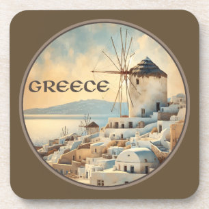 Dessous-de-verre Grèce Moulins à vent de Mykonos
