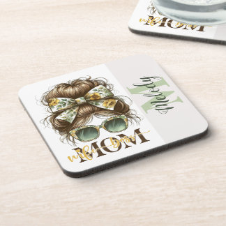 Dessous-de-verre Green Messy Bun Maman Femme Boss