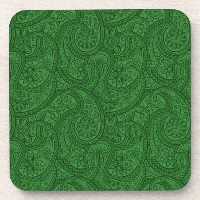 Dessous-de-verre Green Paisley (Devant)