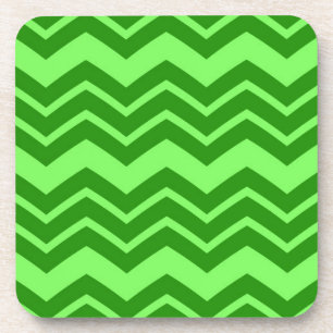 Dessous-de-verre Green Zig Zag Chevron Design Motif