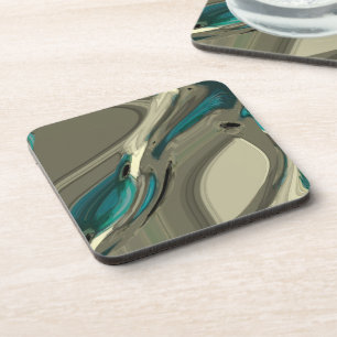 Dessous-de-verre Grey and Blue Abstract