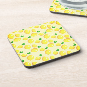 Dessous-de-verre Grille de boisson au citron jaune