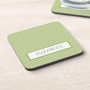 Dessous-de-verre Grille de boisson verte simple au fromage