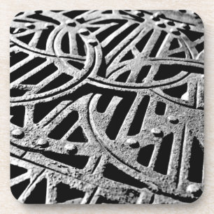 Dessous-de-verre Grille rouillée en gris