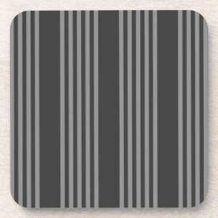 Dessous-de-verre Gris et charbon de bois cinq bandes motif