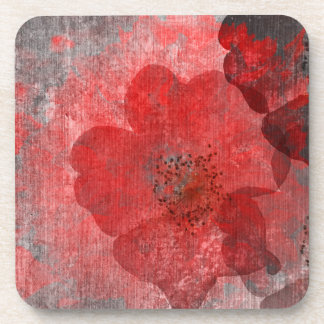Dessous-de-verre Gris rouge noir Grunge Digital Graphic Art Design