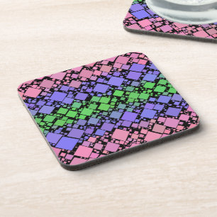 Dessous-de-verre Groovy Boho Rétro Mod Géométrique Fierté Trigender