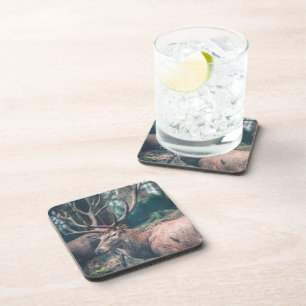 Dessous-de-verre Gros cerf Brown avec gros colliers