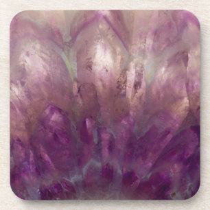 Dessous-de-verre Gros plan d'une améthyste violette