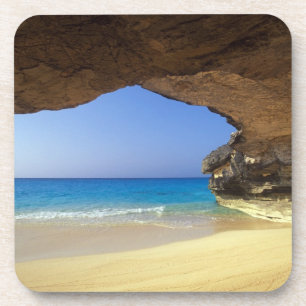 Dessous-de-verre Grotte à French Bay, île San Salvador,