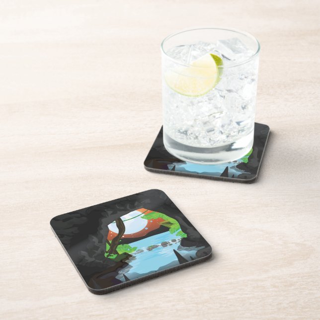 Dessous-de-verre Grotte de la forêt (Côté Droit)