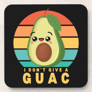 Dessous-de-verre Guacamole Nourriture Drôle de Pun Kawaii