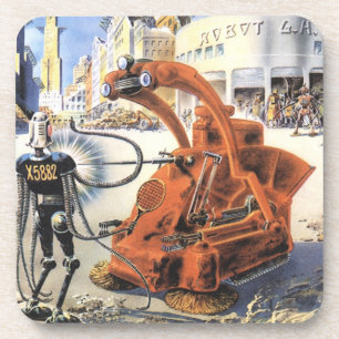 Dessous-de-verre Guerres extraterrestres de la ville futuriste de l