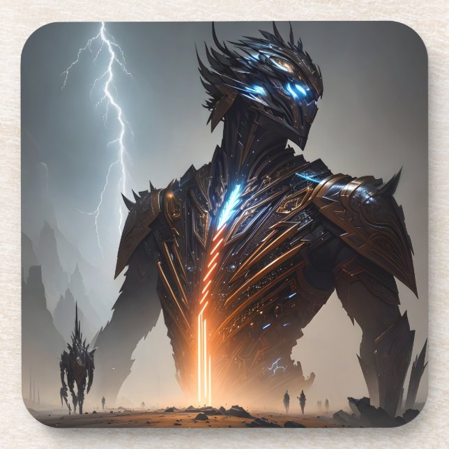 Dessous-de-verre Guerrier Cyborg de la foudre (Devant)