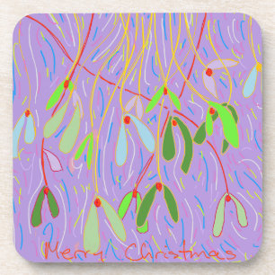 Dessous-de-verre Gui de fantaisie, lilas