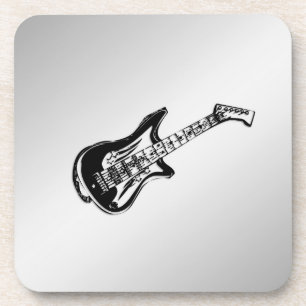 Dessous-de-verre Guitare électrique sur argent