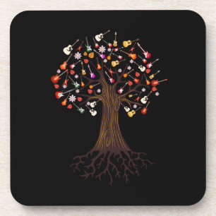 Dessous-de-verre Guitariste Arbre Guitare Anniversaire