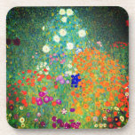 Dessous-de-verre Gustav Klimt Flower Garden<br><div class="desc">Coasters featuring Gustav Klimt’s oil painting Flower Garden (1906). A beautiful garden of purple,  red,  white,  blue,  and orange flowers. A great gift for fans of Art Nouveau and Austrian art.</div>