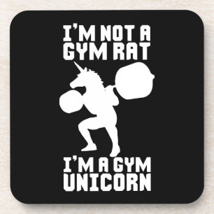 Dessous-de-verre Gym Rat vs Gym Unicorn - Drôle Inspiration d'entra