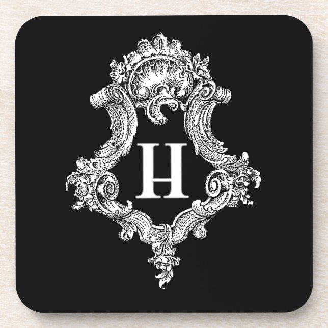 Dessous-de-verre H Monogramme initial (Devant)