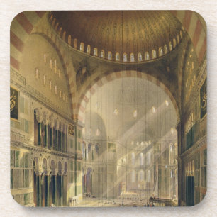 Dessous-de-verre Haghia Sophia, plat 24 : intérieur du d central
