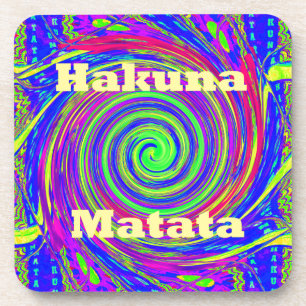 Dessous-de-verre Hakuna Matata - Conception de tourbillons aux coul