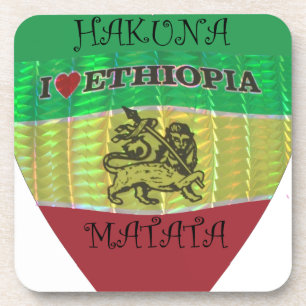 Dessous-de-verre Hakuna Matata J'aime les couleurs éthiopiennes.png