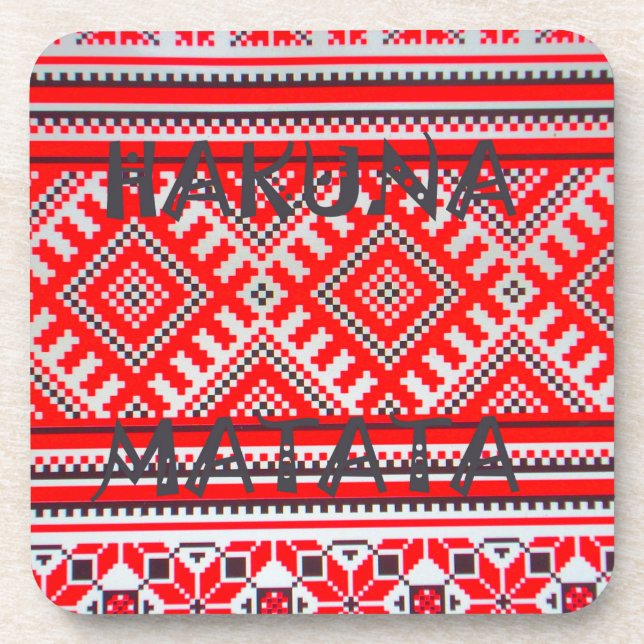 Dessous-de-verre Hakuna Matata - Pas de soucis Collection d'Art Swa (Devant)