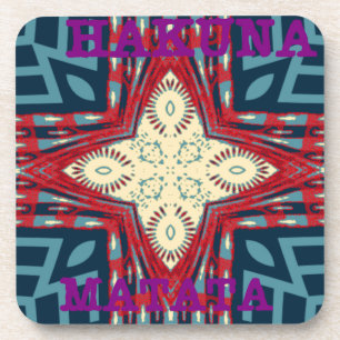 Dessous-de-verre Hakuna Matata Texte Hope Art Abstrait Design d'imp