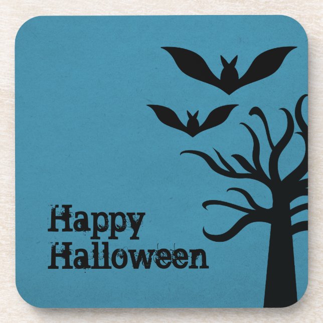 Dessous de verre Halloween Eerie Bats, bleu (Devant)