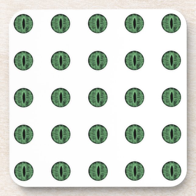 Dessous-de-verre Halloween Green Polka Dot Eyes (Devant)