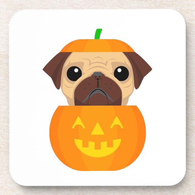 Dessous-de-verre Halloween Pugkin (Devant)