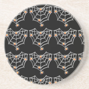 Dessous de verre Halloween Spiderweb (Noir)