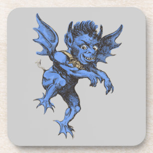 Dessous-de-verre Halloween vintage, Malheur effrayant Gargoyle Demo