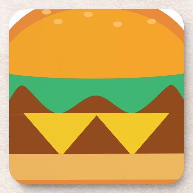 Dessous-de-verre hamburger bread food cheese (Devant)