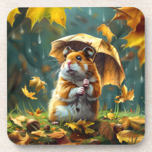 Hamster and Leaf Umbrella