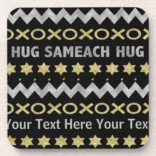 Dessous-de-verre Hanukkah Coasters Hug Sameach (Devant)
