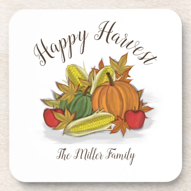Dessous-de-verre Happest Harvest Beverage Coaster (Devant)