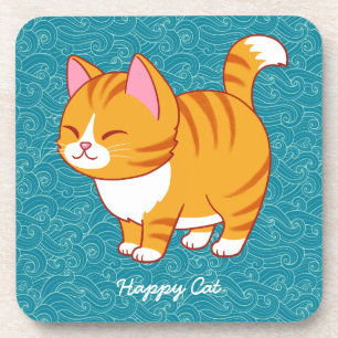 Dessous-de-verre Happy Cat Personnalisé