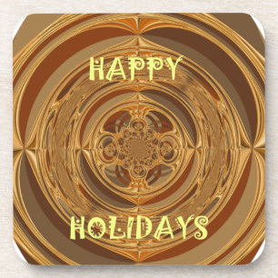 Dessous-de-verre Happy Holidays Circle Art Print/Design