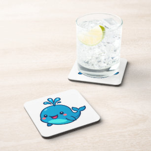 Dessous-de-verre Happy Kawaii Baleine Sticker - mignon ami Océan