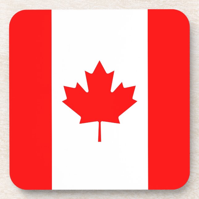 Dessous-de-verre Hard plastic coaster with flag of Canada (Devant)